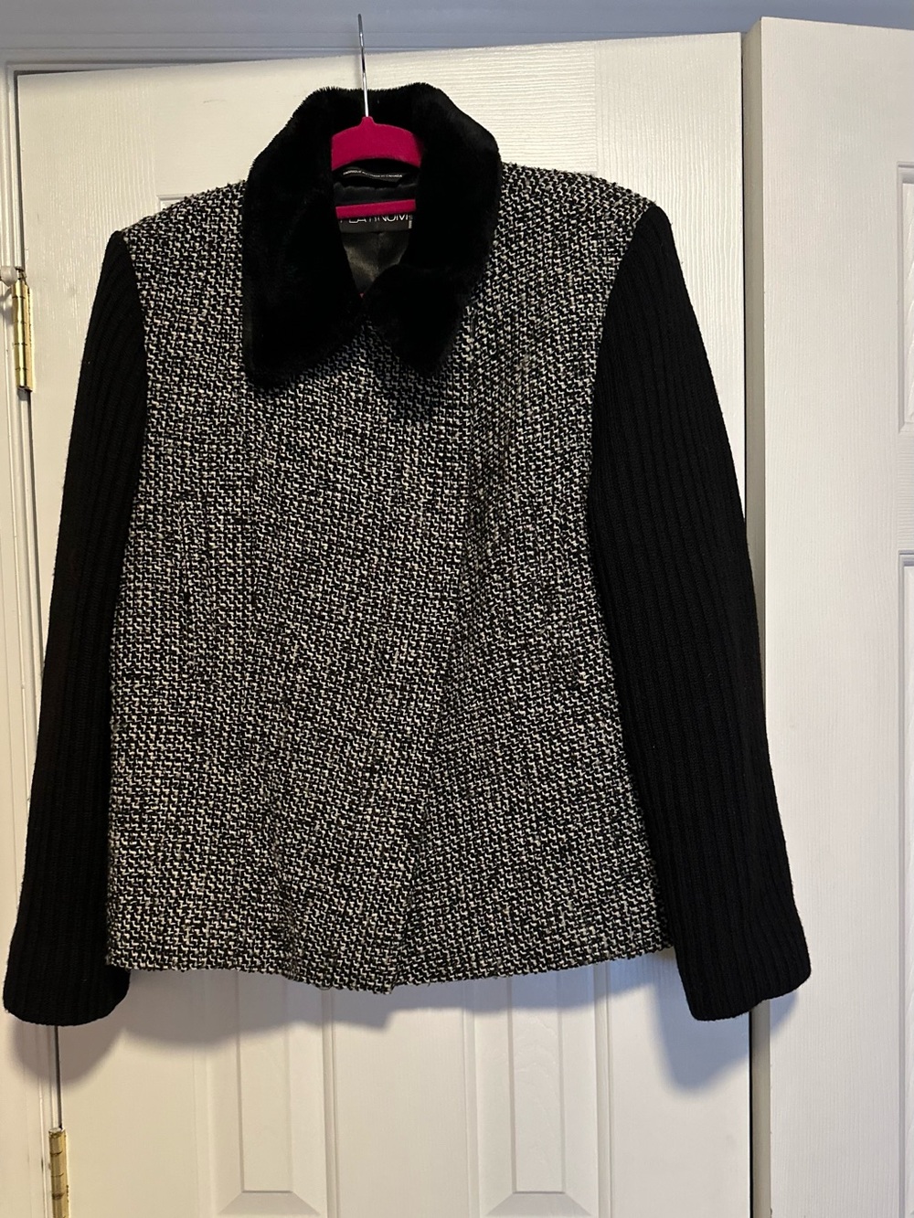 Vintage Platinum women’s biker style jacket (wool blend )